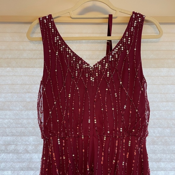 BHLDN Brooklyn Maxi Dress in Black Cherry *WITH BELT* - Picture 7 of 10